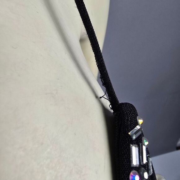 Queen Mania Small Black and Silver Beaded Dress R8 - Picture 5 of 9